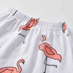 Baby Girl's Flamingo Romper, Pants and Headband 3 Pcs Set - Stylus Kids