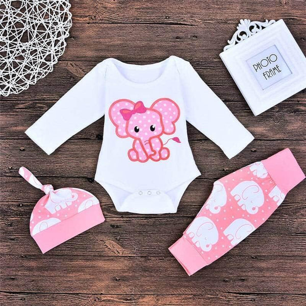 Baby Girl's Romper Set with Hat - Stylus Kids