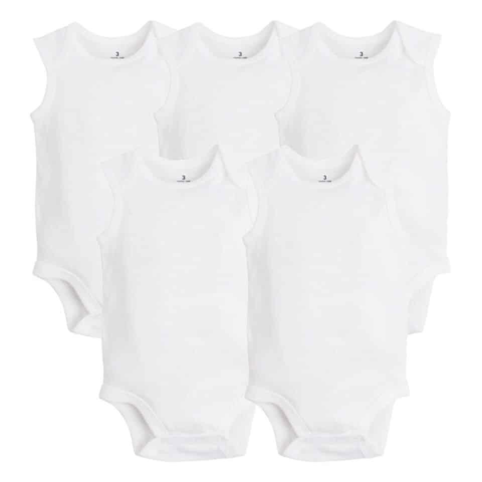 Baby's Solid Pastel Color Romper 5 Pcs Set - Stylus Kids