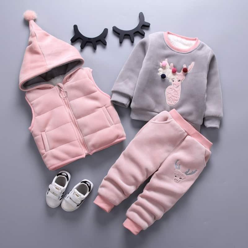 Girl's Warm Autumn Clothing Set - Stylus Kids