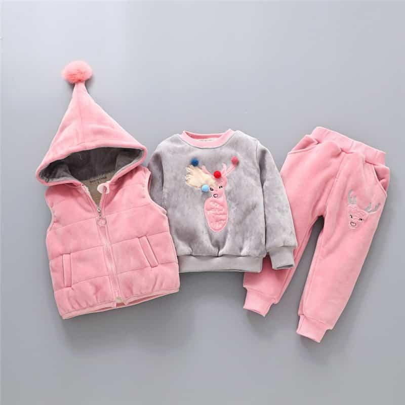 Girl's Warm Autumn Clothing Set - Stylus Kids