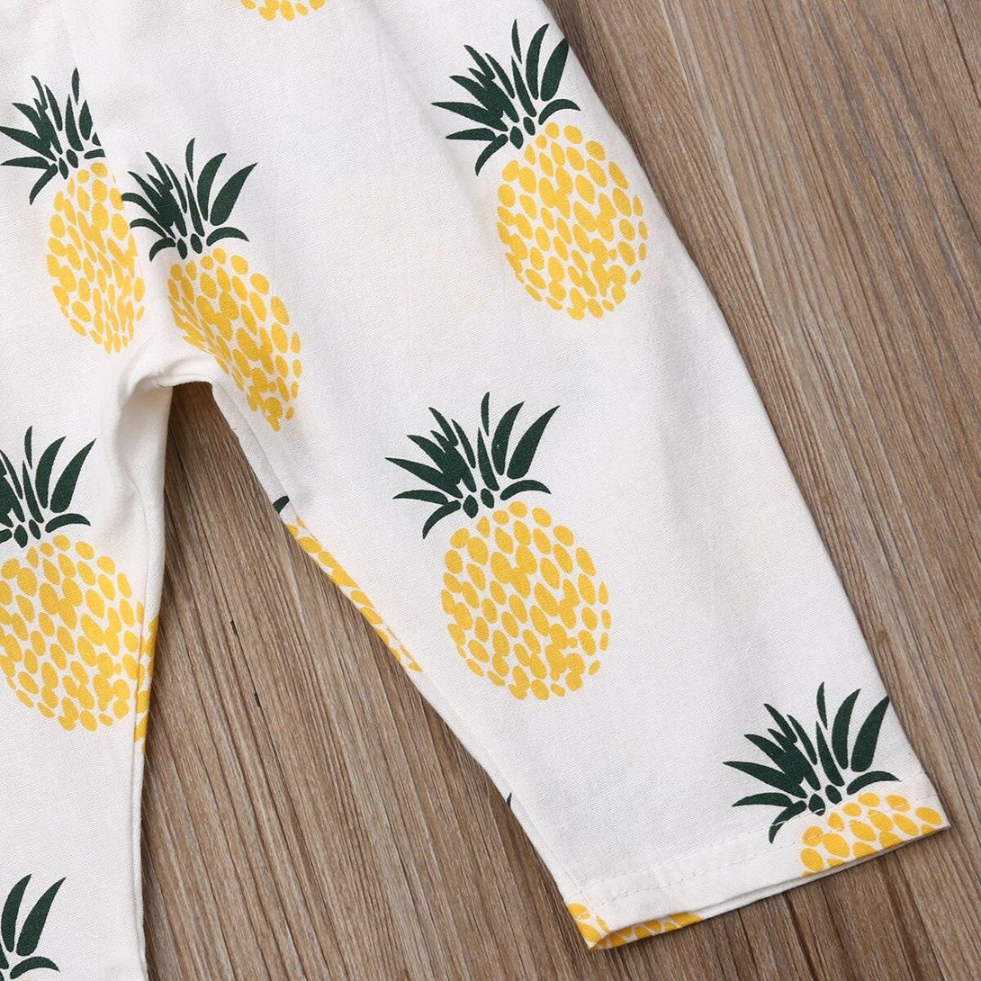 Baby Girl's Pineapple Romper and Headband 2 Pcs Set - Stylus Kids