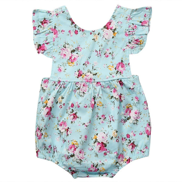 Baby Girl Floral Printed Romper - Stylus Kids