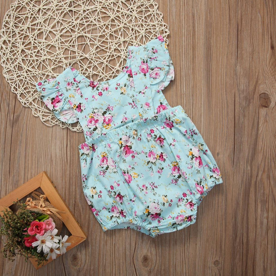 Baby Girl Floral Printed Romper - Stylus Kids