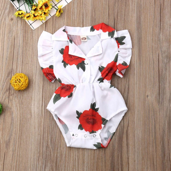 Baby Girl's Floral Print Romper - Stylus Kids