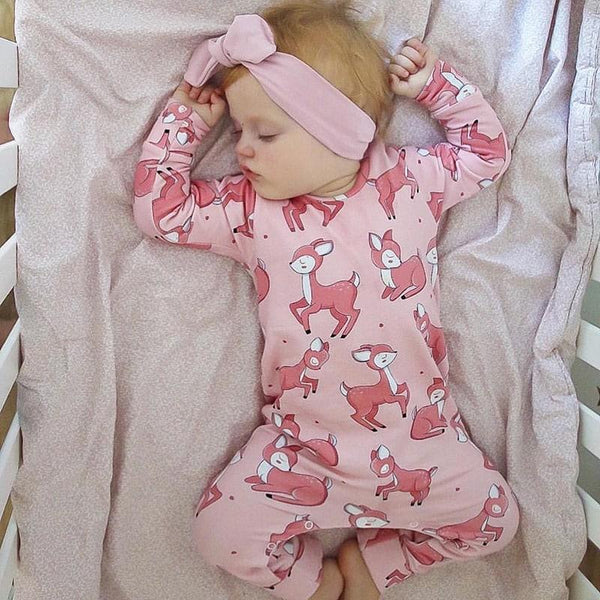 Baby Girl's Little Deer Romper - Stylus Kids