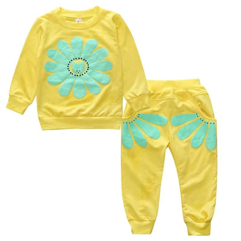 Baby Girl’s Floral Printed Pullover and Pants Clothing Set - Stylus Kids