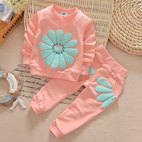 Baby Girl’s Floral Printed Pullover and Pants Clothing Set - Stylus Kids