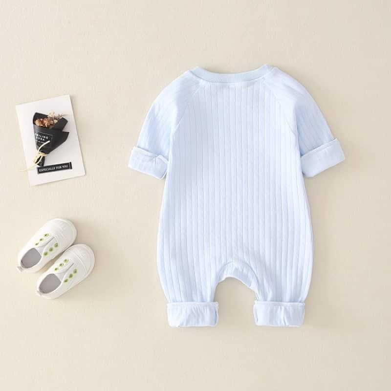 Baby's Ribbed Fabric Rainbow Romper - Stylus Kids