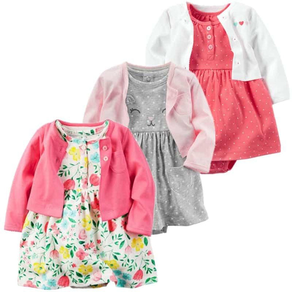 Baby Girls Floral Patterned Rompers