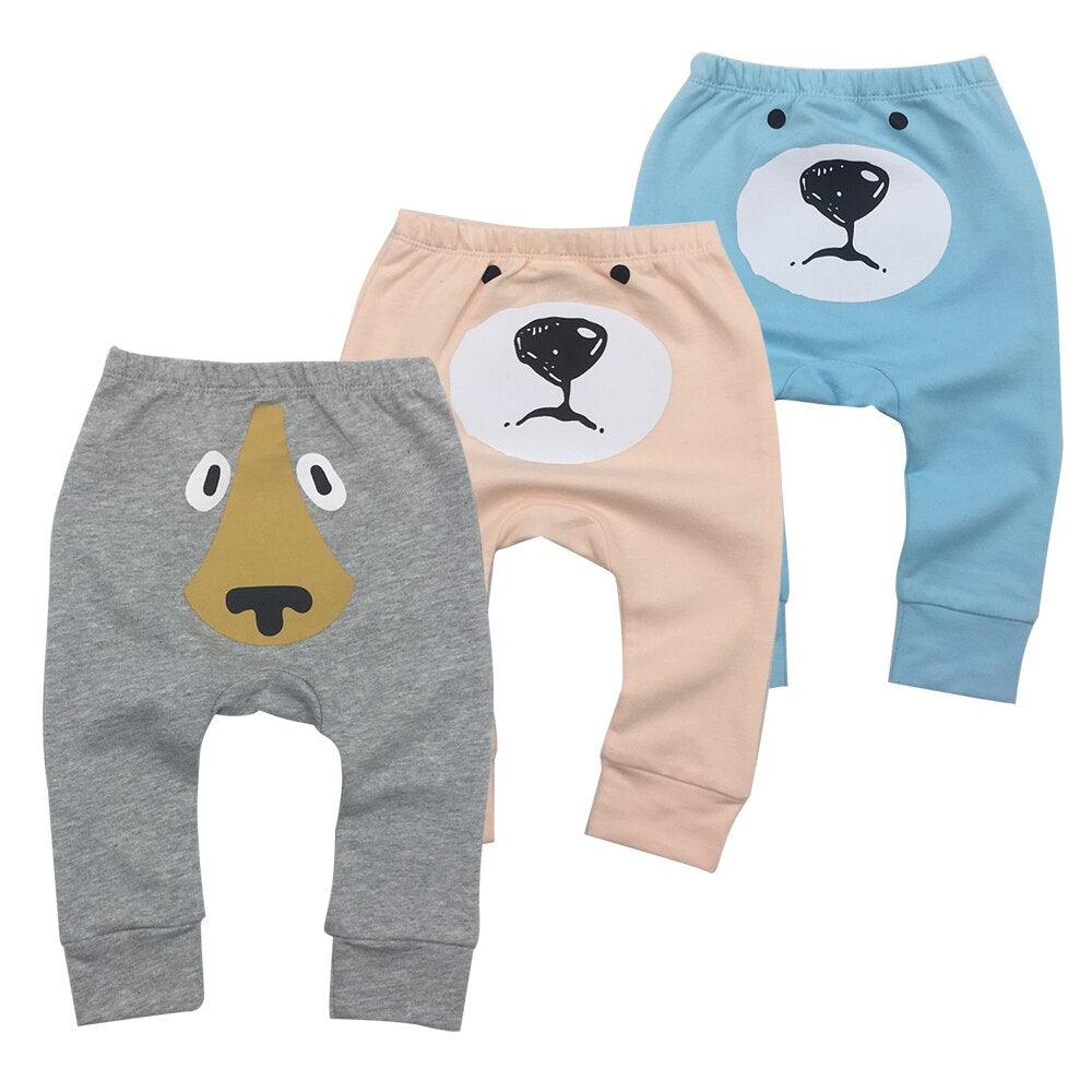 Elastic Waist Cotton Baby Pants 3 pcs Set - Stylus Kids