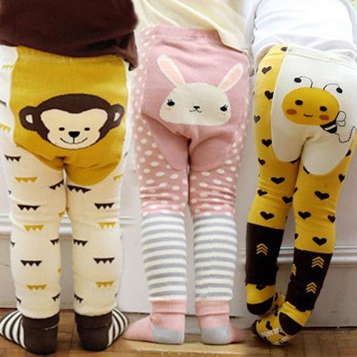 Kid's Cotton Skinny Pants with Cartoon Pattern - Stylus Kids