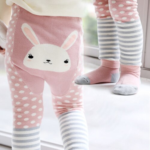 Kid's Cotton Skinny Pants with Cartoon Pattern - Stylus Kids