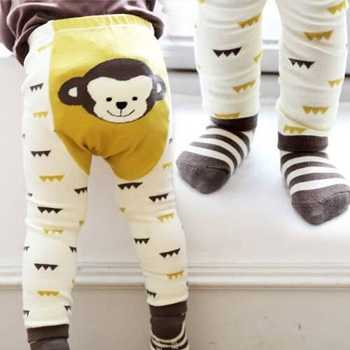 Kid's Cotton Skinny Pants with Cartoon Pattern - Stylus Kids