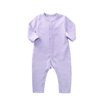 Boy's Solid Color Long Sleeve Pajama Jumpsuit with Buttons - Stylus Kids