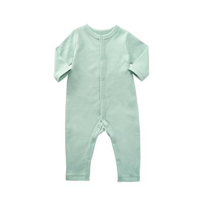 Boy's Solid Color Long Sleeve Pajama Jumpsuit with Buttons - Stylus Kids