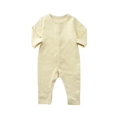 Boy's Solid Color Long Sleeve Pajama Jumpsuit with Buttons - Stylus Kids