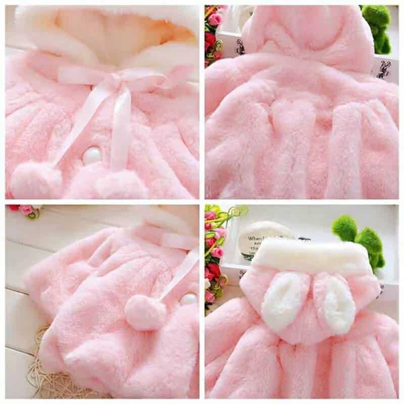 Baby Girl Cute Coat with Rabbit Ears