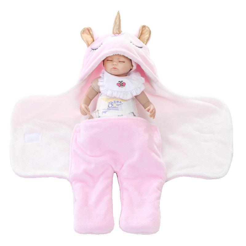 Warm Fleece Unicorn Design Baby Blanket Sleeper - Stylus Kids