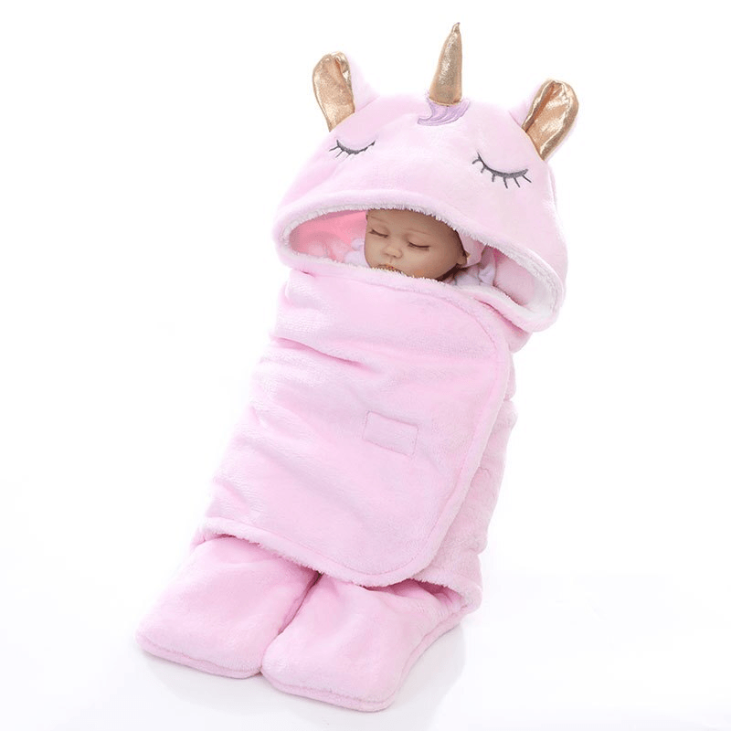 Warm Fleece Unicorn Design Baby Blanket Sleeper - Stylus Kids