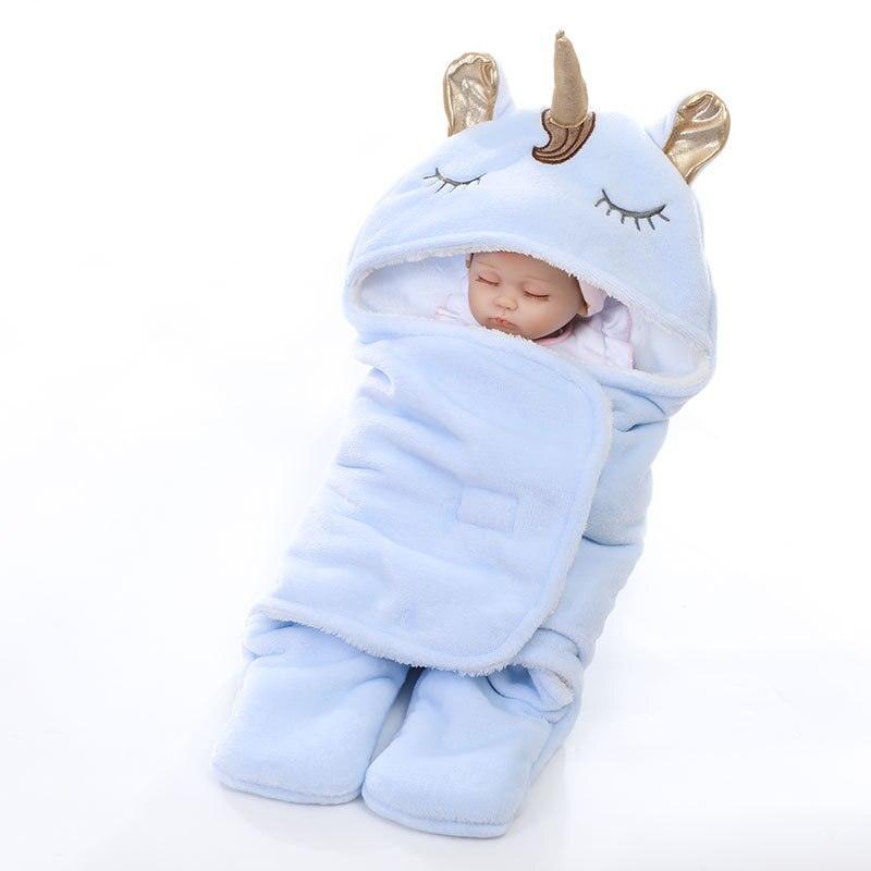 Warm Fleece Unicorn Design Baby Blanket Sleeper - Stylus Kids