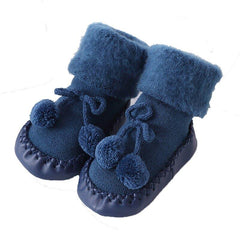 Baby's Pom Pom Winter Home Socks