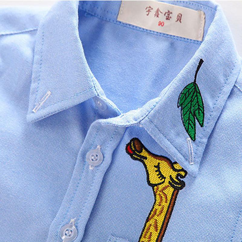 Boys' Short Sleeved Plain Polyester Shirt - Stylus Kids