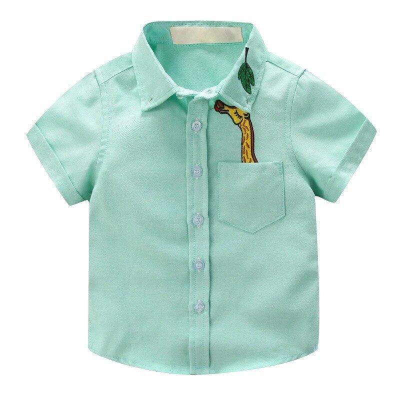 Boys' Short Sleeved Plain Polyester Shirt - Stylus Kids