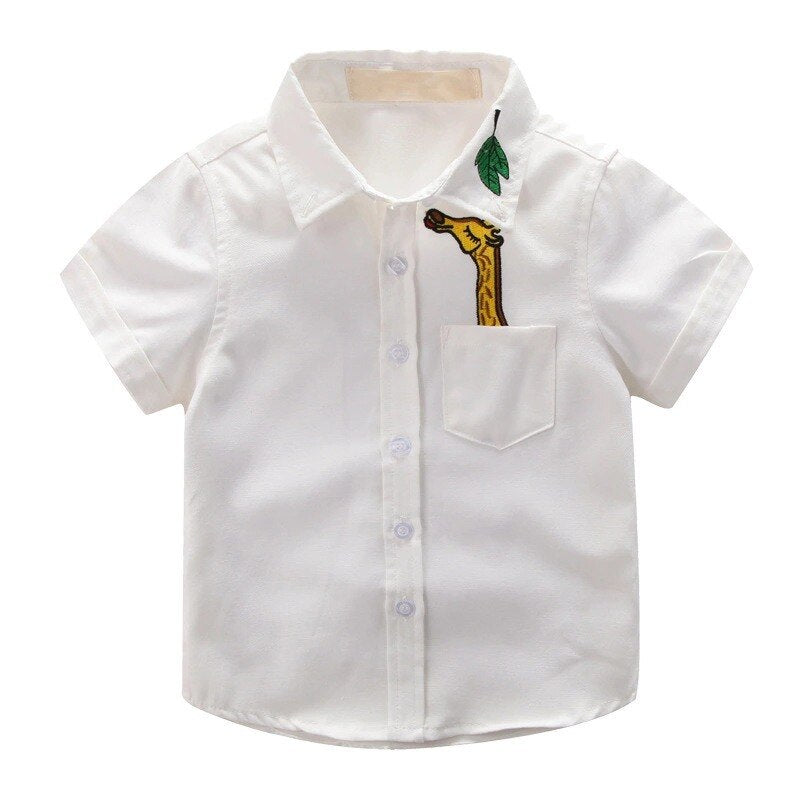 Boys' Short Sleeved Plain Polyester Shirt - Stylus Kids