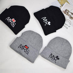 Baby's Mr and Mrs Embroidered Winter Hat