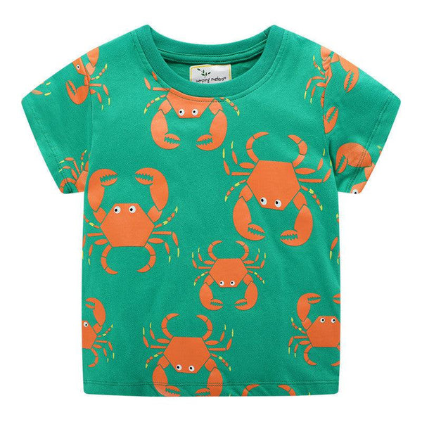 Crabs / Tiger / Crocodile Printed Cotton Baby's T-Shirt - Stylus Kids