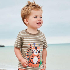 Crabs / Tiger / Crocodile Printed Cotton Baby's T-Shirt - Stylus Kids