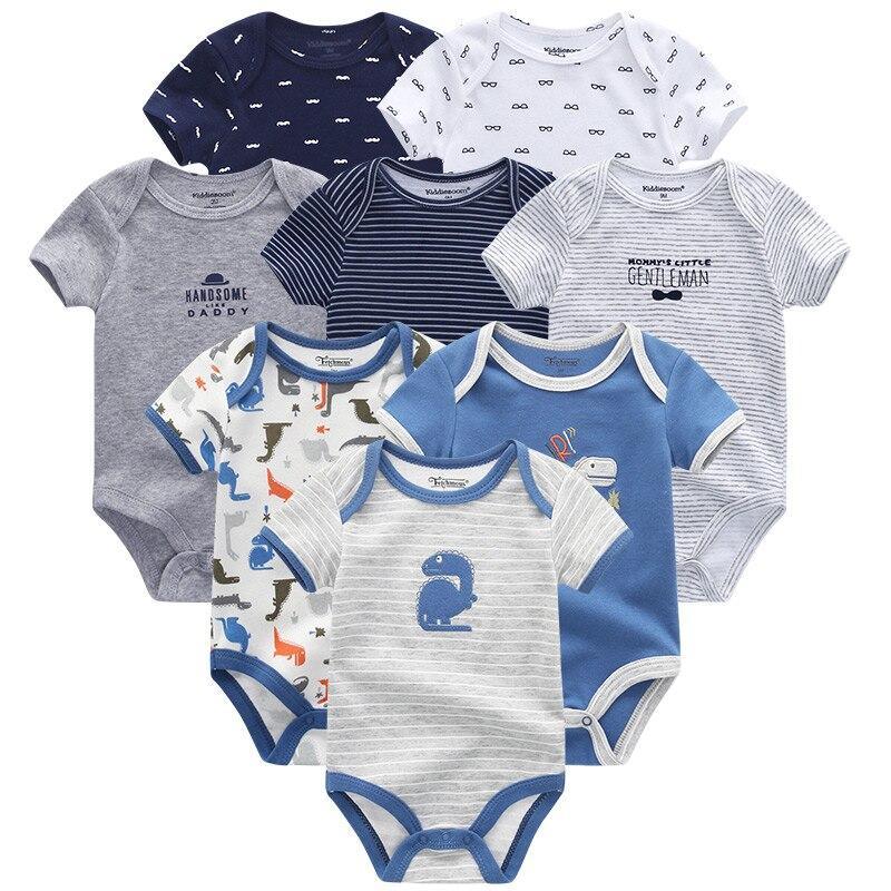 Baby's Colorful Rompers 8 Pcs Set