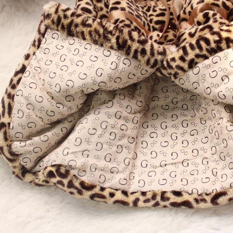 Girl's Leopard Print Plush Coat