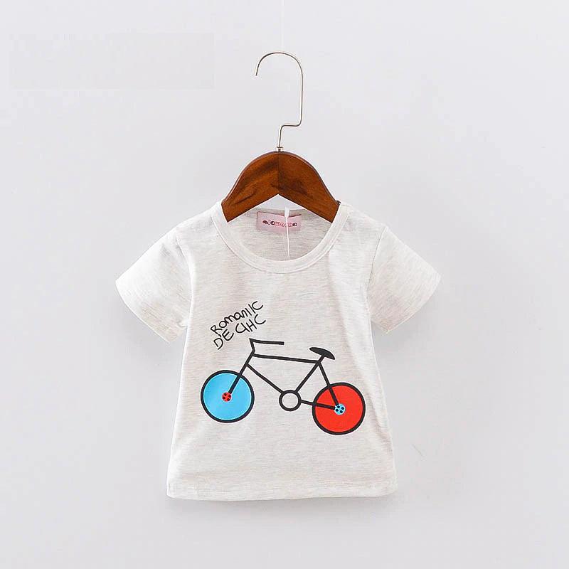 Baby's Bicycle Printed Cotton T-Shirt - Stylus Kids