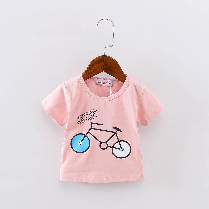 Baby's Bicycle Printed Cotton T-Shirt - Stylus Kids