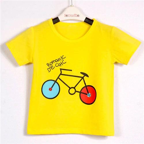 Baby's Bicycle Printed Cotton T-Shirt - Stylus Kids