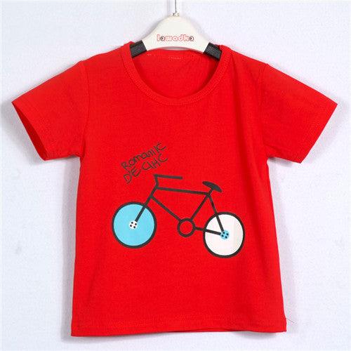 Baby's Bicycle Printed Cotton T-Shirt - Stylus Kids