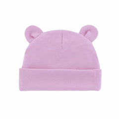Solid Cotton Newborn Baby Hat with Ears