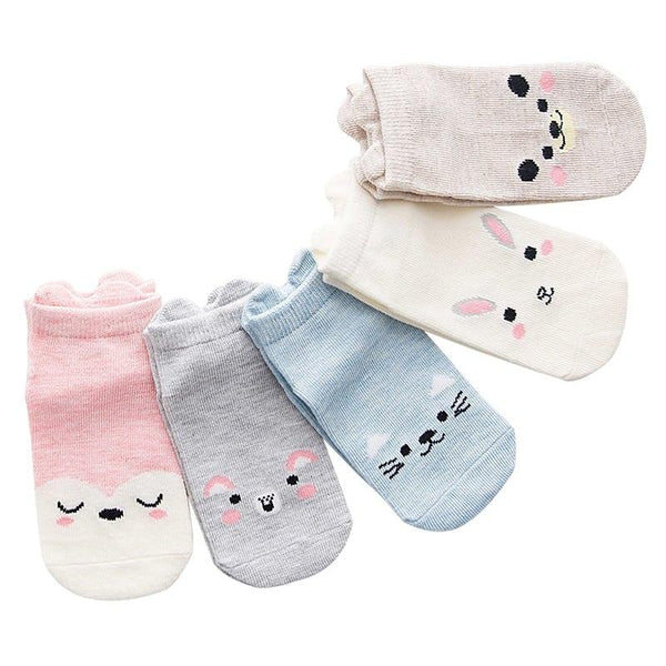 Ensemble de 5 paires de chaussettes en coton doux