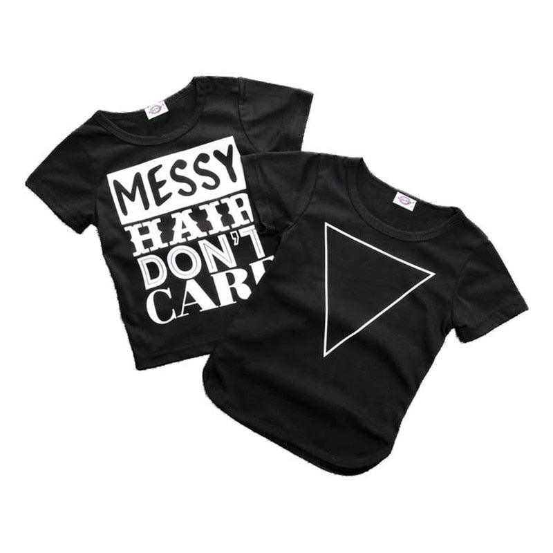 Black and White Cotton Baby Boys T-Shirt - Stylus Kids