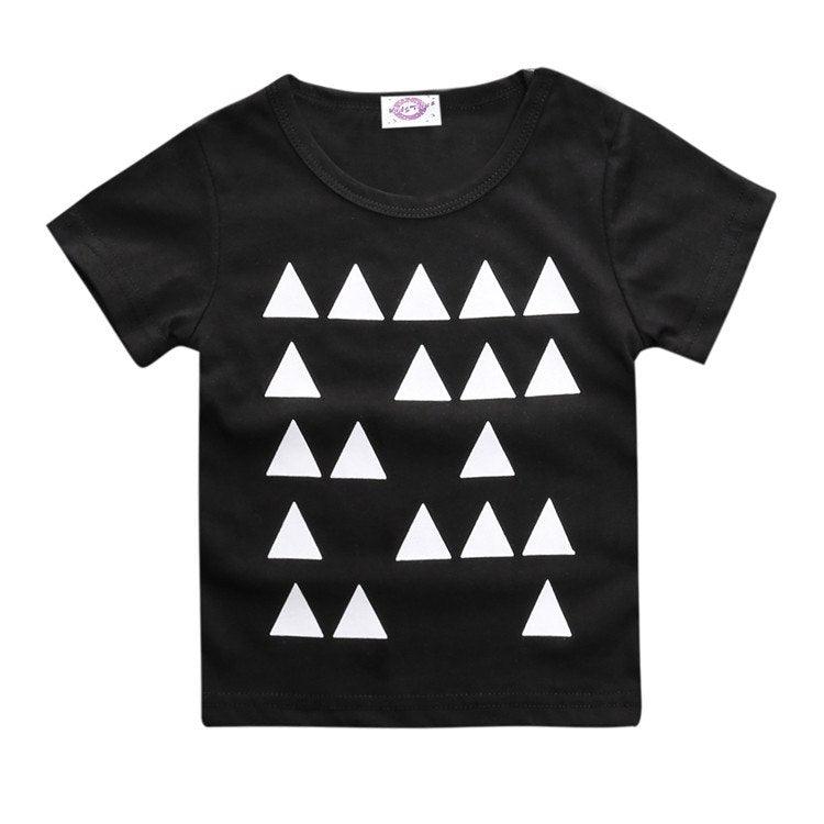 Black and White Cotton Baby Boys T-Shirt - Stylus Kids