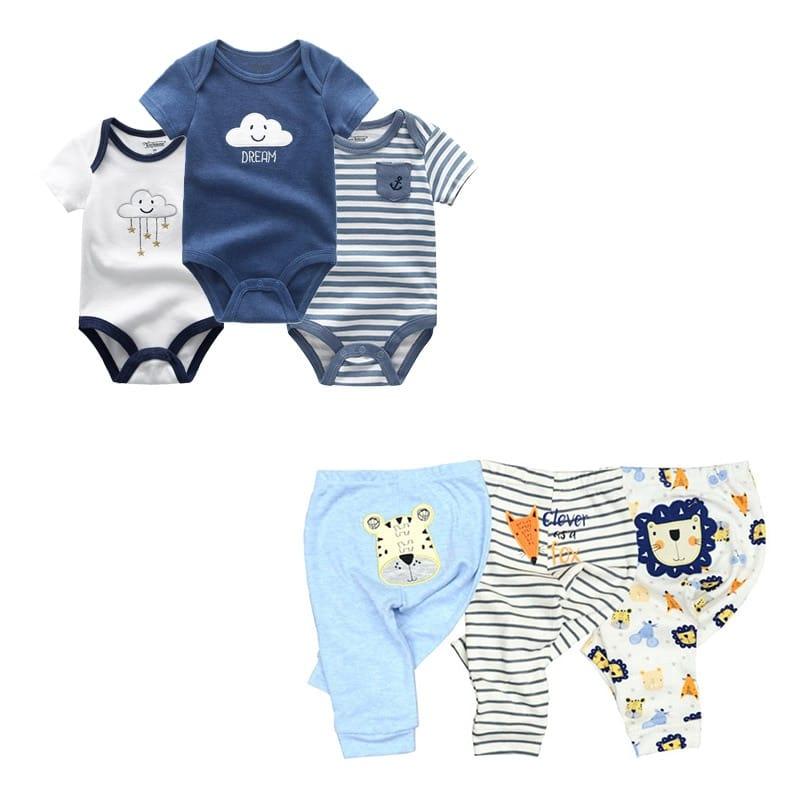 Baby Short Sleeve Romper and Pants Set