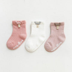 3 Pairs Cute Cartoon Newborn Socks