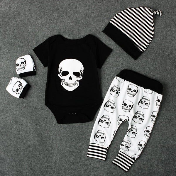 Baby's Skulls Printed Clothing Set