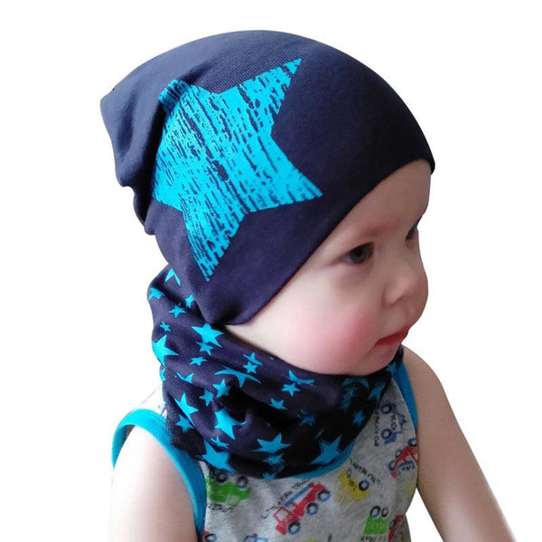 Baby's Cotton Winter Hat and Scarf Combo - Stylus Kids