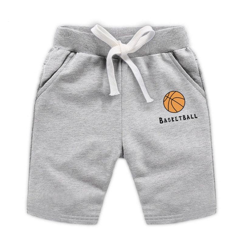 Elastic Waist Baby Shorts with Basketball Print - Stylus Kids