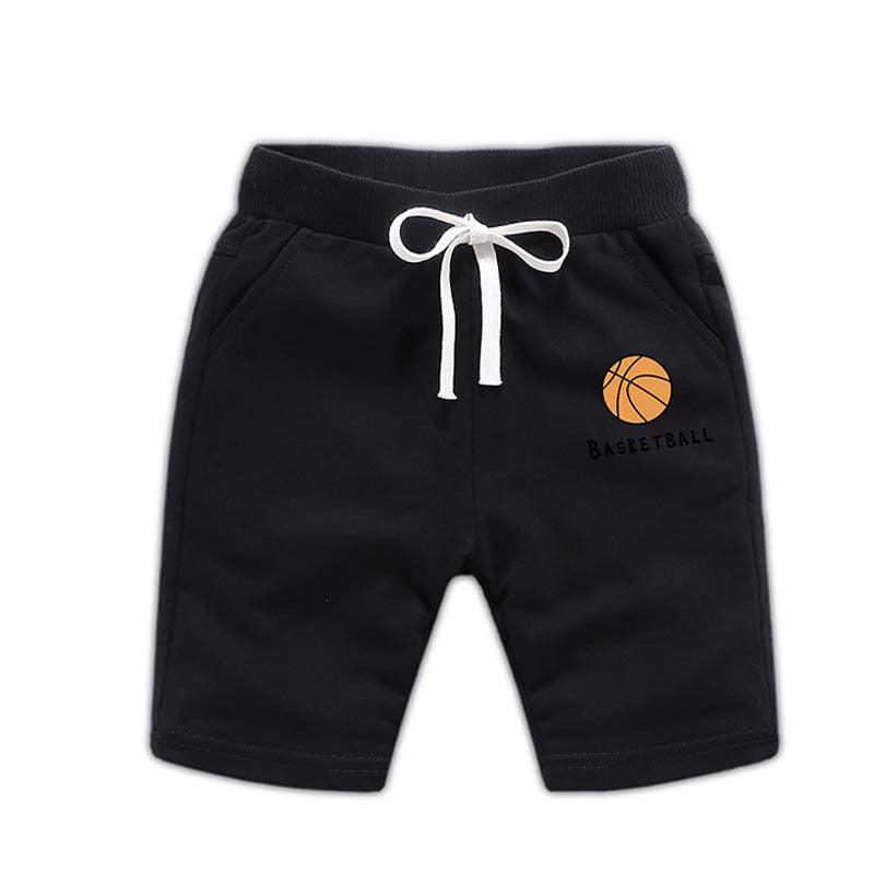 Elastic Waist Baby Shorts with Basketball Print - Stylus Kids