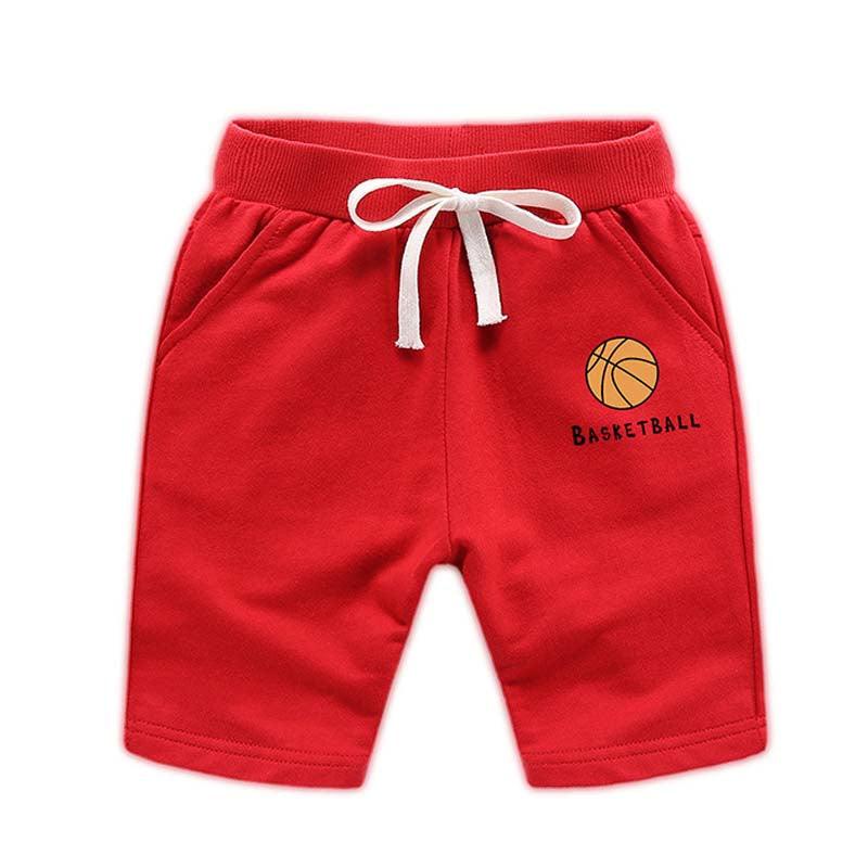 Elastic Waist Baby Shorts with Basketball Print - Stylus Kids