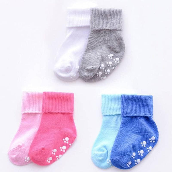 Baby's Anti-Slip Solid Color Socks